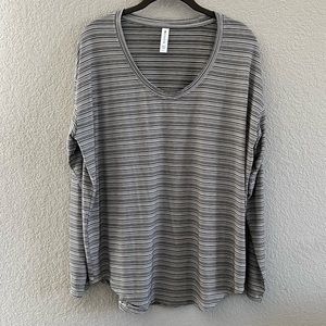 Athleta Cloudlight Stratus Striped Top/Long-sleeve t-shirt